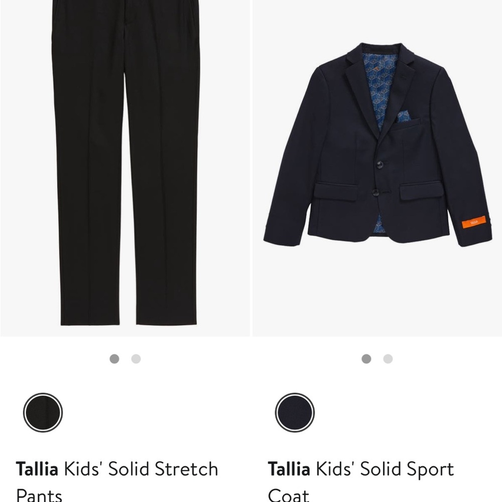 Tallia Kids' Black Solid Stretch Suit Set 5T tuxedo